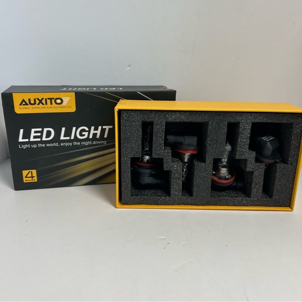 Auxito 9005 + H11 Car Headlight Bulbs Set – 4-Pack Halogen Replacement